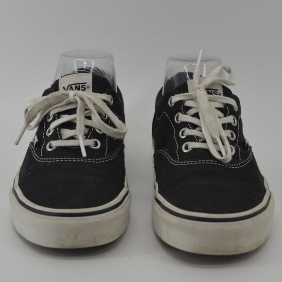 Vans Black Canvas Lace Up Low Top Sneakers Size 7 Classic - Picture 4 of 15